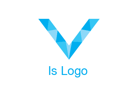 polygonal letter V logo