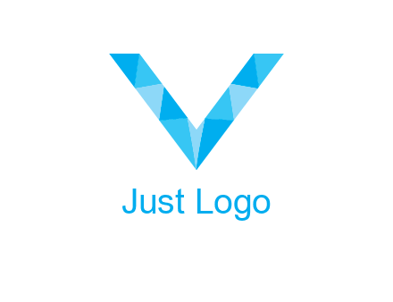 polygonal letter V logo