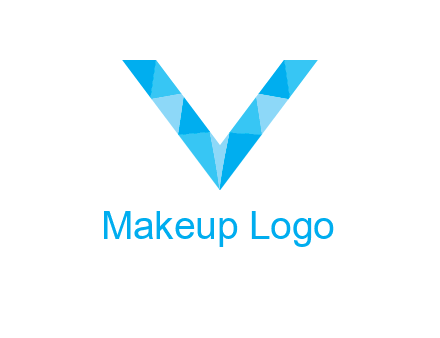 polygonal letter V logo