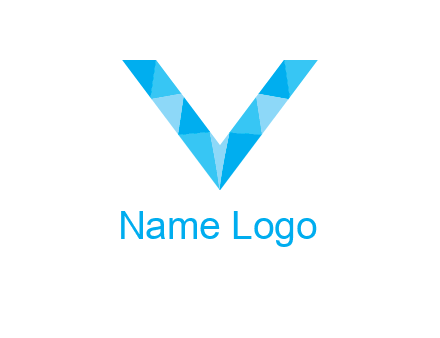 polygonal letter V logo