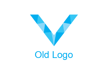 polygonal letter V logo