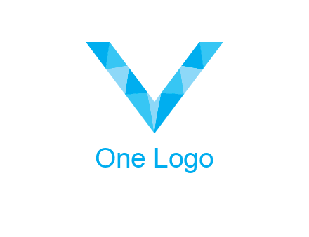 polygonal letter V logo