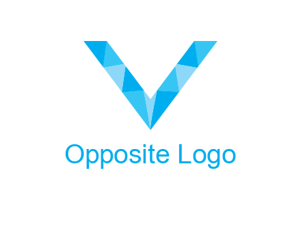 polygonal letter V logo