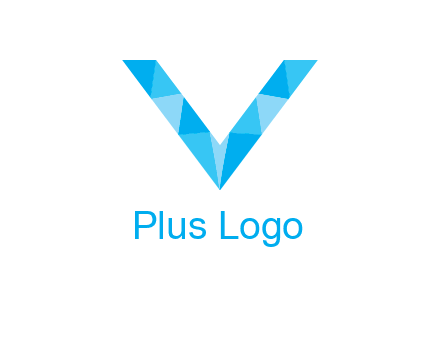 polygonal letter V logo