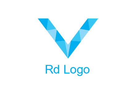 polygonal letter V logo
