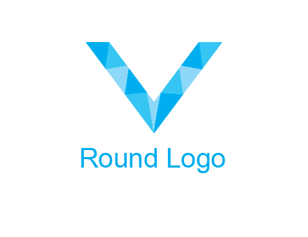 polygonal letter V logo