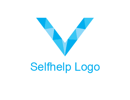 polygonal letter V logo