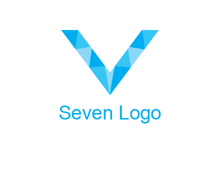 polygonal letter V logo
