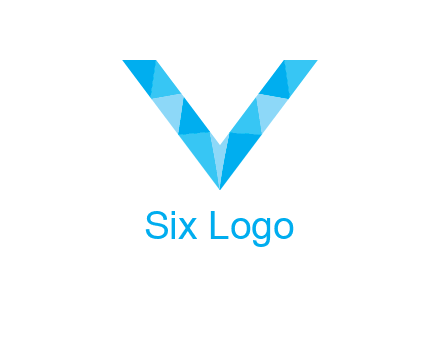 polygonal letter V logo