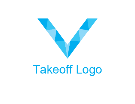 polygonal letter V logo