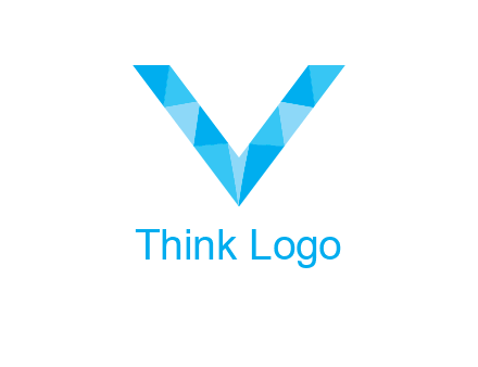 polygonal letter V logo