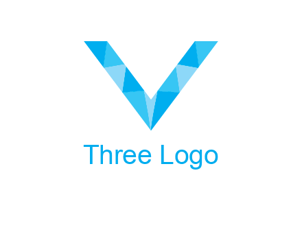 polygonal letter V logo