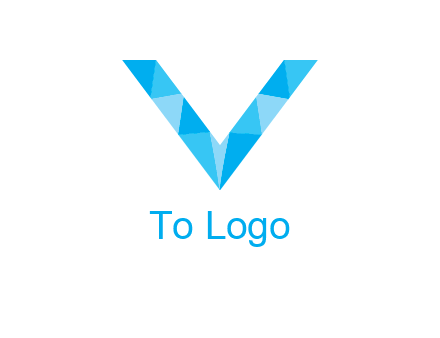 polygonal letter V logo