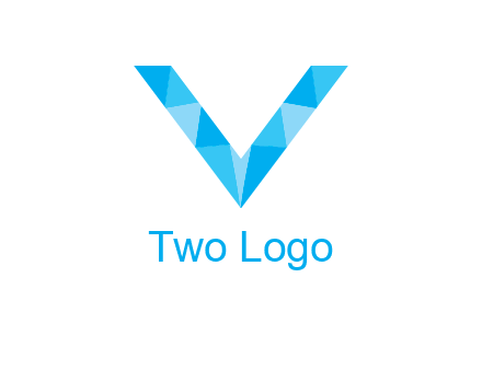 polygonal letter V logo
