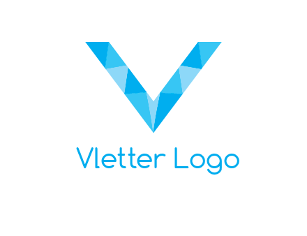 polygonal letter V logo