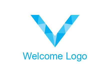 polygonal letter V logo
