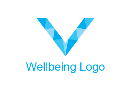 polygonal letter V logo