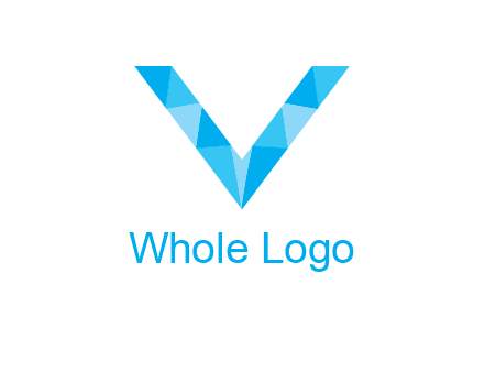 polygonal letter V logo