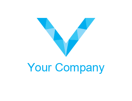 polygonal letter V logo