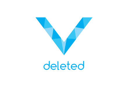 polygonal letter V logo