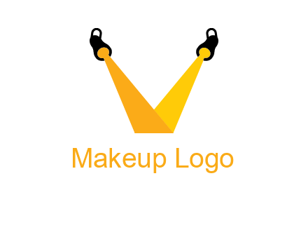 Letter V made of spotlight logo