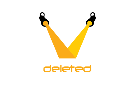 Letter V made of spotlight logo