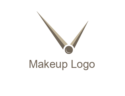 clock pointers forming letter V logo