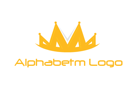 Letter M and V  forming crown logo