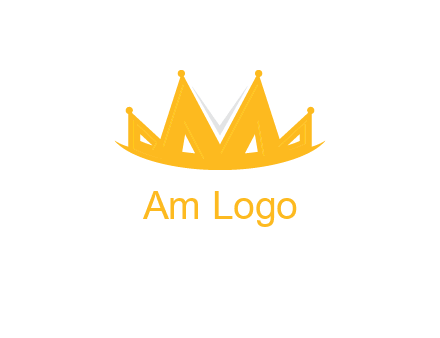 Letter M and V  forming crown logo