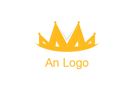 Letter M and V  forming crown logo