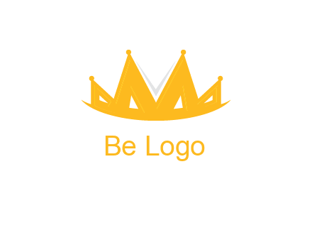 Letter M and V  forming crown logo