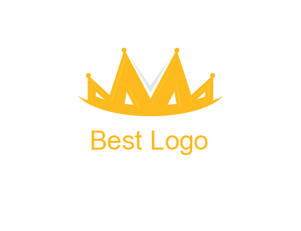 Letter M and V  forming crown logo