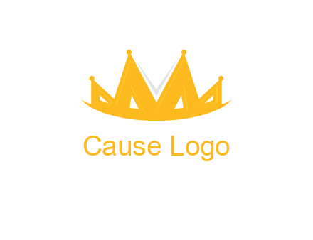 Letter M and V  forming crown logo
