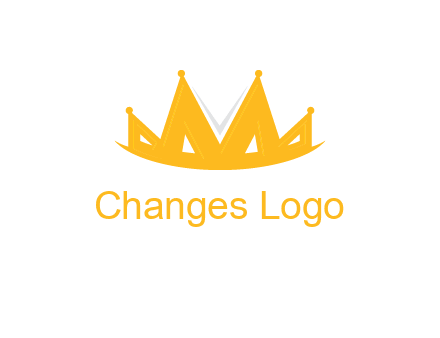 Letter M and V  forming crown logo