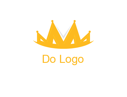 Letter M and V  forming crown logo