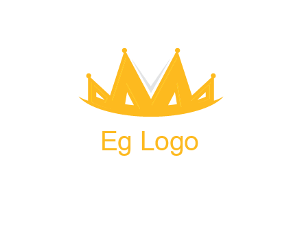 Letter M and V  forming crown logo
