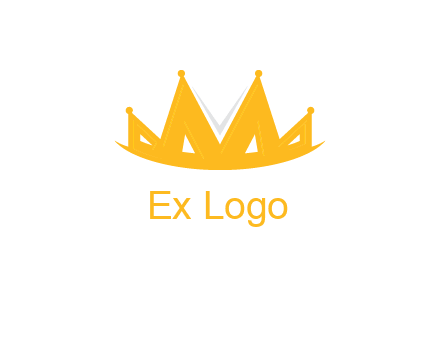 Letter M and V  forming crown logo