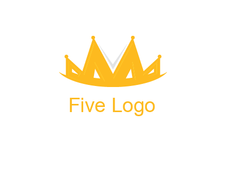 Letter M and V  forming crown logo