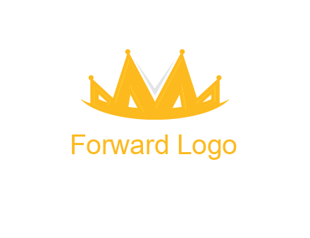 Letter M and V  forming crown logo