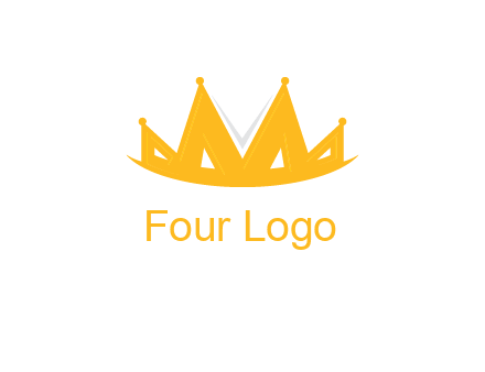 Letter M and V  forming crown logo