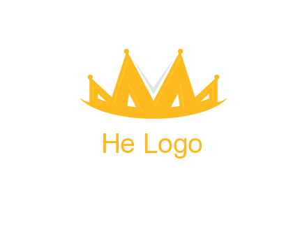 Letter M and V  forming crown logo
