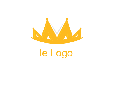 Letter M and V  forming crown logo