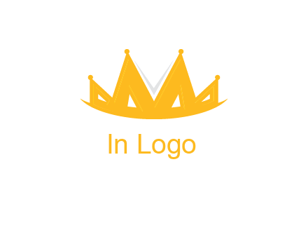 Letter M and V  forming crown logo
