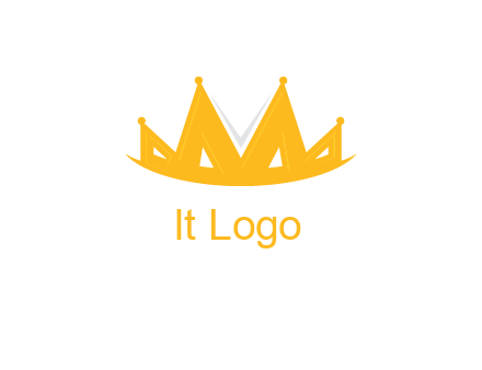 Letter M and V  forming crown logo