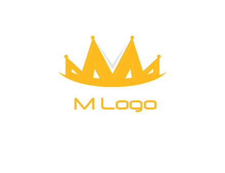 Letter M and V  forming crown logo