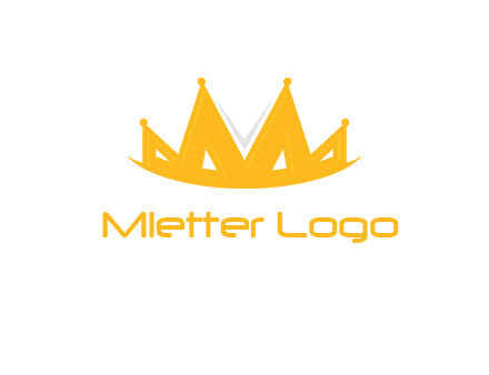 Letter M and V  forming crown logo