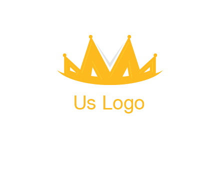 Letter M and V  forming crown logo