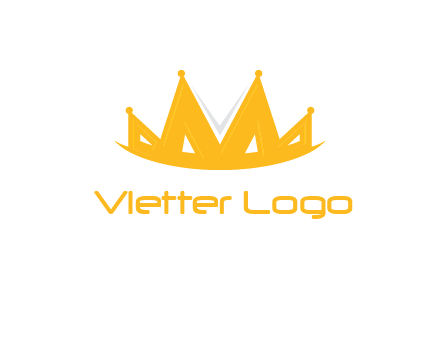 Letter M and V  forming crown logo