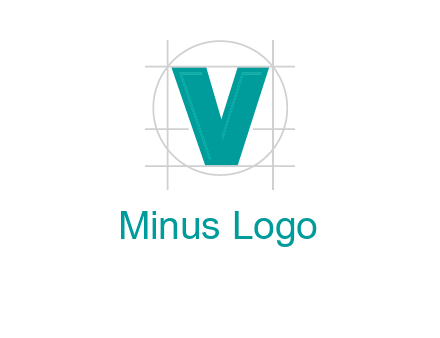 letter V inside circle and lines logo