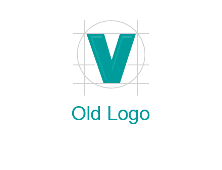letter V inside circle and lines logo